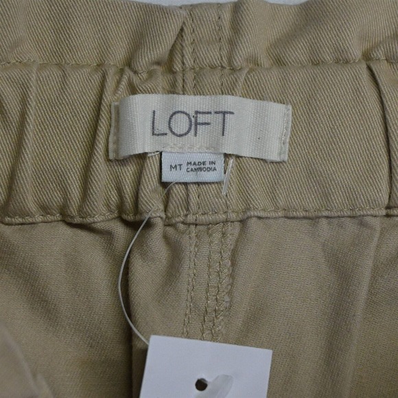 NEW LOFT Medium Tall MT Khaki Pull On Utility Chino Pants - Picture 3 of 7